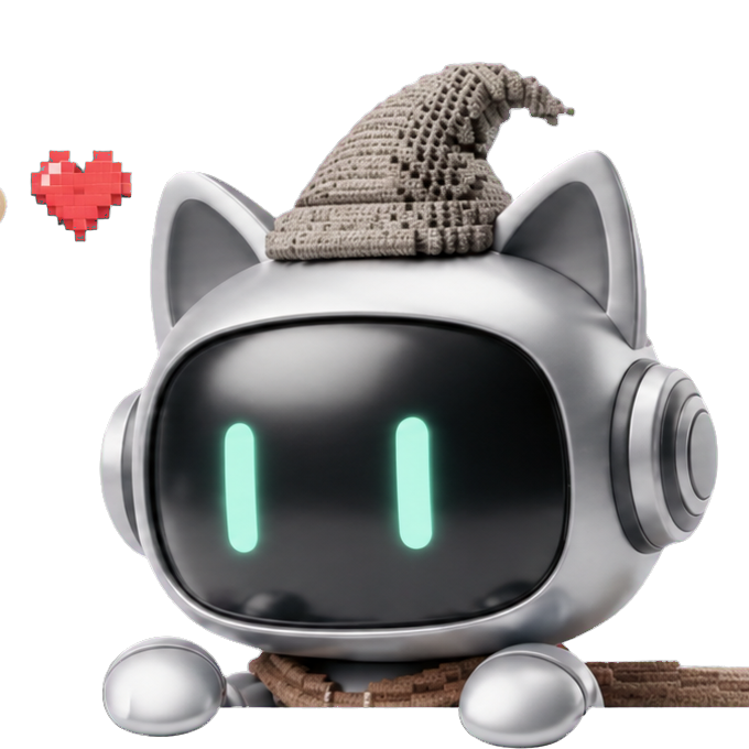 WorkBuddy 小猫趴在电脑上沿
